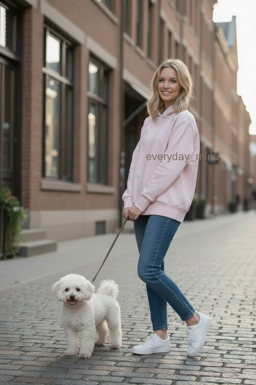 ミナ ペルホネン「フード付きプルオーバー」着用レビュー｜一番人気の薄ピンクパーカーの魅力